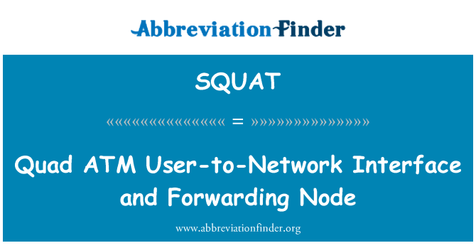 SQUAT: Quad-ATM utent lill-Network Interface u twassil għoqda ' l isfel