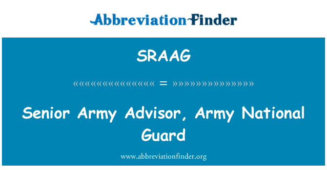 SRAAG: Vysocí armádní poradce, armádní Národní Garda