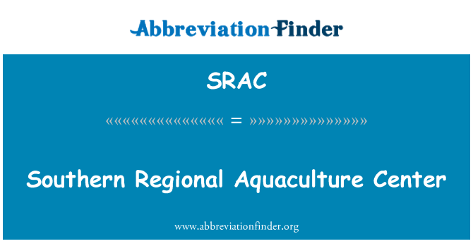 SRAC: Southern Regional Aquaculture Center