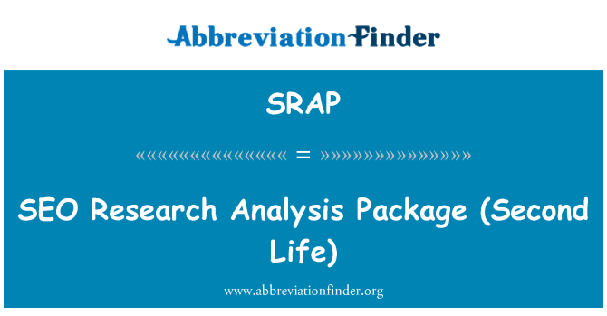 SRAP: SEO Research Analysis Package (Second Life)