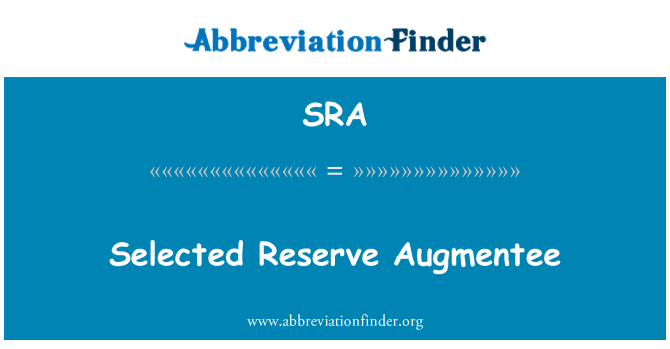 SRA: Riserva magħżula Augmentee