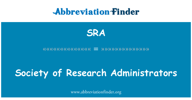 SRA: Society of Research Administrators