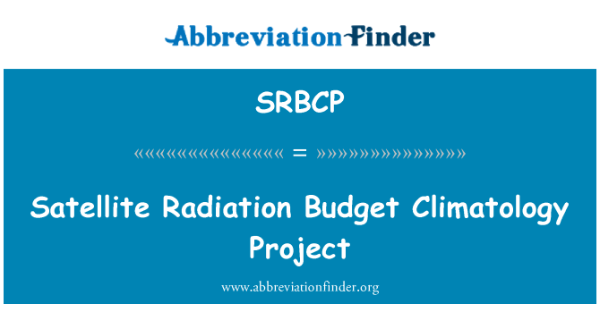 SRBCP: Satellitt stråling budsjett Climatology Project