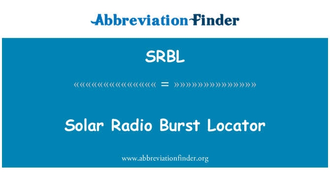 SRBL: Radyo solèy eklate Locator