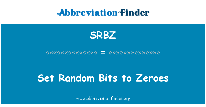 SRBZ: Conjunto Bits al azar a ceros