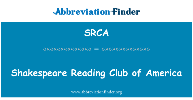 SRCA: 美國莎士比亞閱讀俱樂部