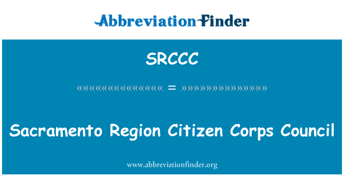 SRCCC: Sacramento regiune cetăţean Corps Consiliului