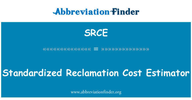 SRCE: 标准化的填海工程成本的估计