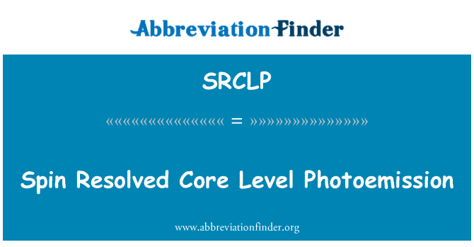 SRCLP: Gelöst-Kern Ebene Photoemission Spin