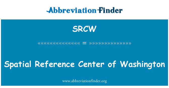 SRCW: वाशिंगटन के स्थानिक संदर्भ केंद्र