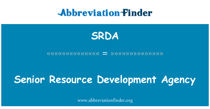 SRDA: Senior Resource Development Agency