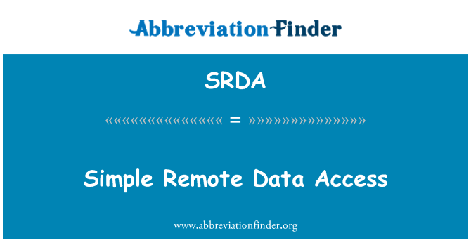 SRDA: Paprastas nuotolinio duomenų prieigos