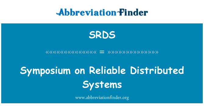 SRDS: Symposium om pålidelige distribuerede systemer