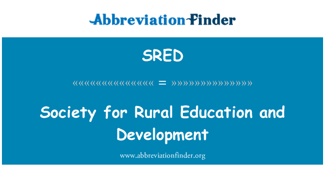 SRED: ग्रामीण शिक्षा और विकास के लिए सोसाइटी