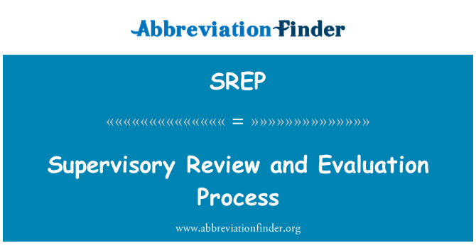 SREP: 監督のレビューと評価プロセス