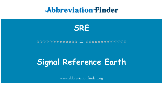 SRE: إشارة مرجعية الأرض