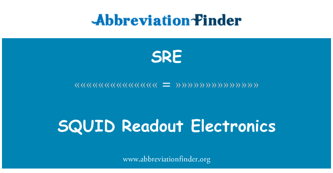 SRE: SQUID uitlezing elektronica