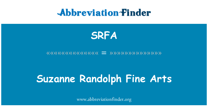 SRFA: Seni rupa Suzanne Randolph