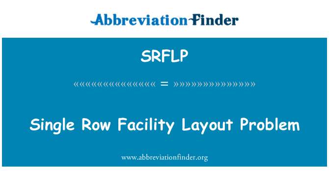 SRFLP: Filera instal·lació disposició problema
