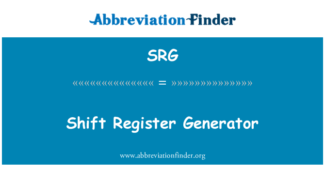 SRG: SHIFT Register generátor