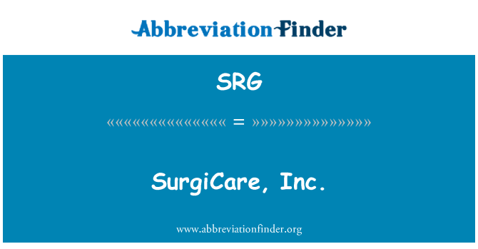 SRG: SurgiCare, Inc.
