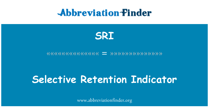 SRI: Indikatur ta ' retenzjoni selettiva