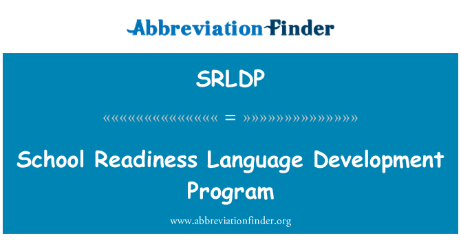 SRLDP: Školní připravenost jazyk rozvojový Program