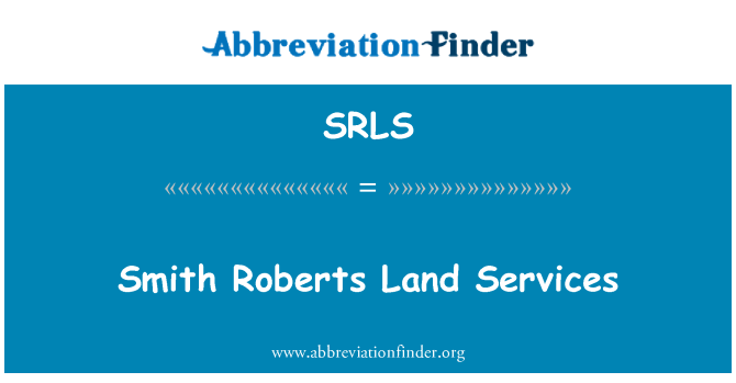 SRLS: Smith Roberts pôdy služby