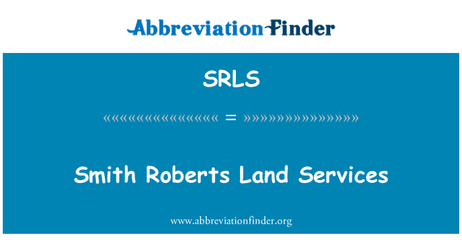 SRLS: Smith Roberts ladowego