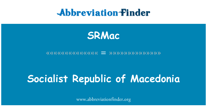 SRMac: Republik Sosialis Makedonia