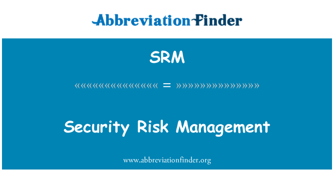 SRM: Security Risk Management