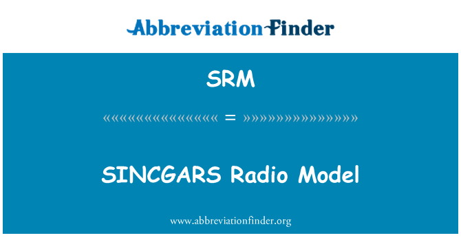 SRM: SINCGARS Radio Model