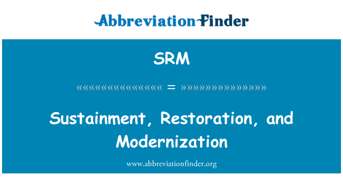 SRM: 維持、 恢復和現代化