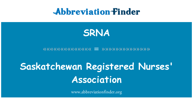 SRNA: Saskatchewan Kayıtlı Hemşireler Derneği