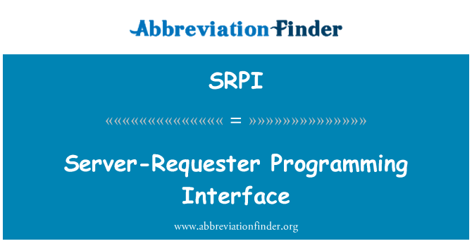 SRPI: Server-aanvrager Programming Interface