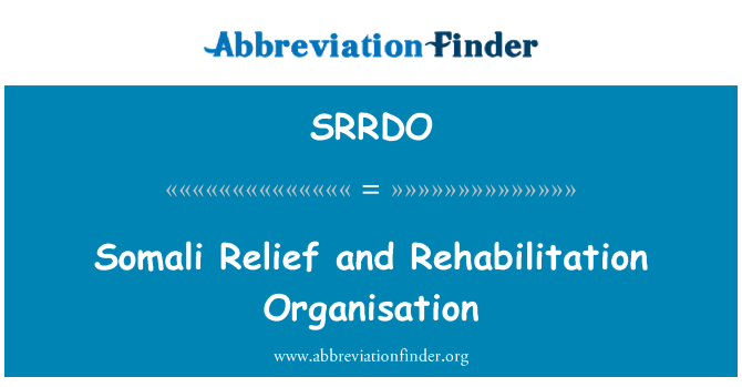 SRRDO: منظمة إعادة التأهيل والإغاثة الصومالية