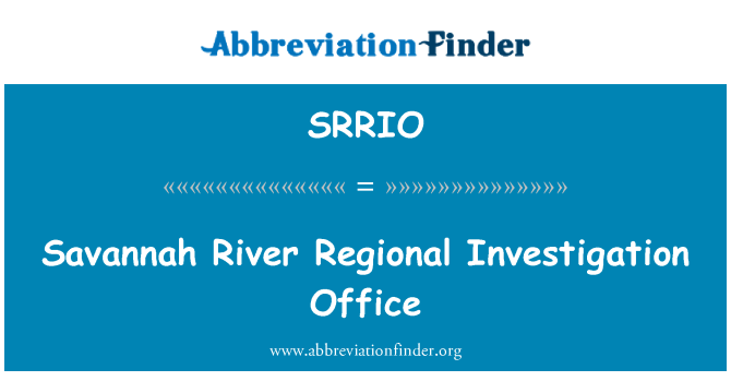 SRRIO: Oficina de investigación Regional de Río de la sabana