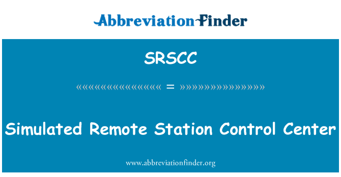 SRSCC: 시뮬레이션된 원격 역 제어 센터