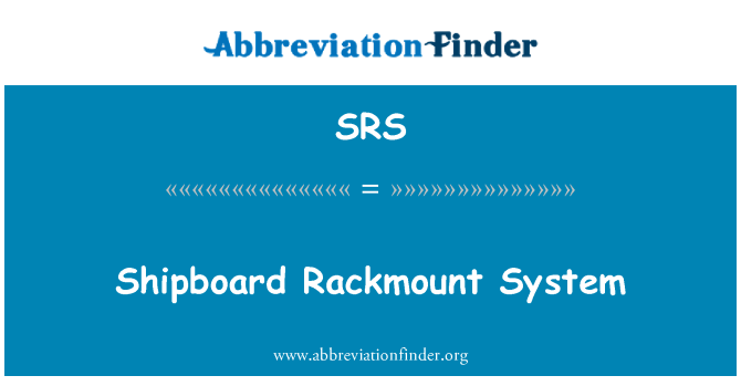 SRS: Palubní systém Rackmount