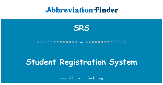 SRS: Student Registration System