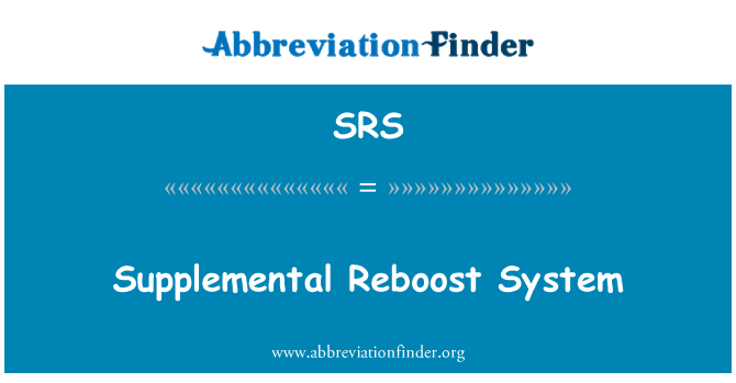 SRS: Supplerende Reboost System