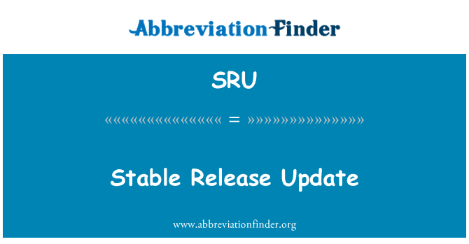 SRU: 안정 버전 업데이트