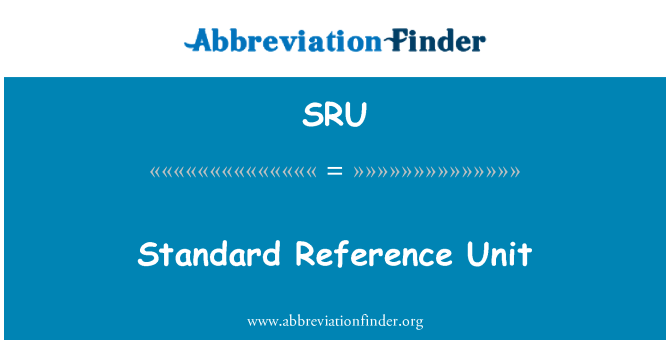 SRU: Standard referanseenheten