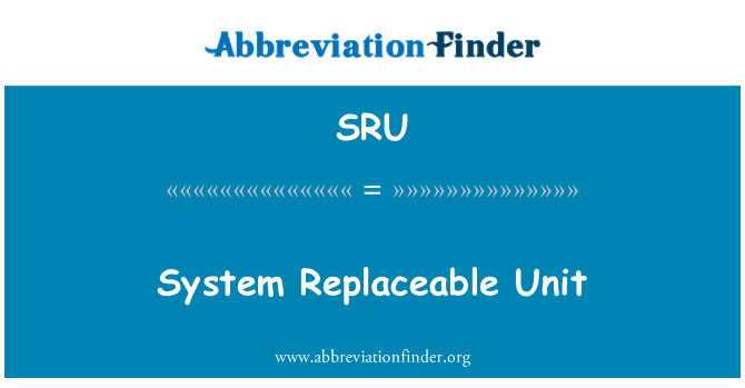 SRU: Utskiftbare systemenheten