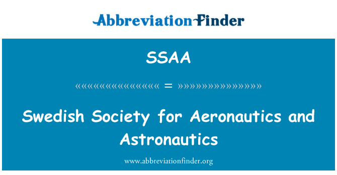 SSAA: Szwedzkie Stowarzyszenie aeronautyki i astronautyki