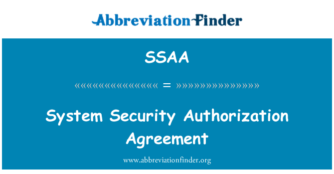 SSAA: توافقنامه مجوز امنیتی سیستم