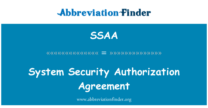 SSAA: Järjestelmän turvallisuus lupa sopimuksen