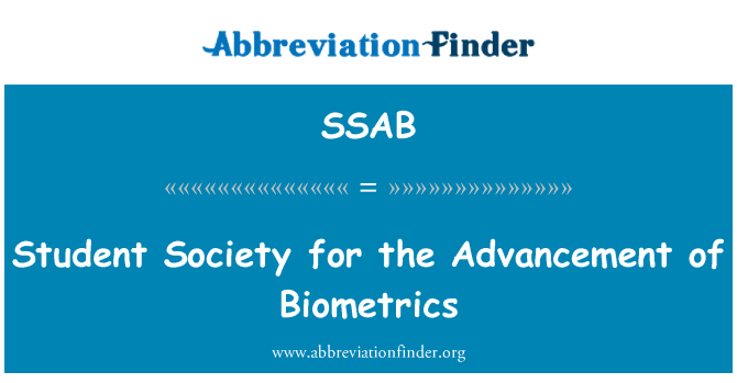 SSAB: Student Society for the Advancement of Biometrics