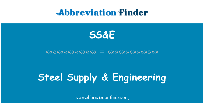 SS&E: Steel Supply & Engineering