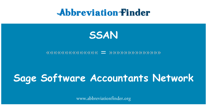 SSAN: Sage Software účetní síť